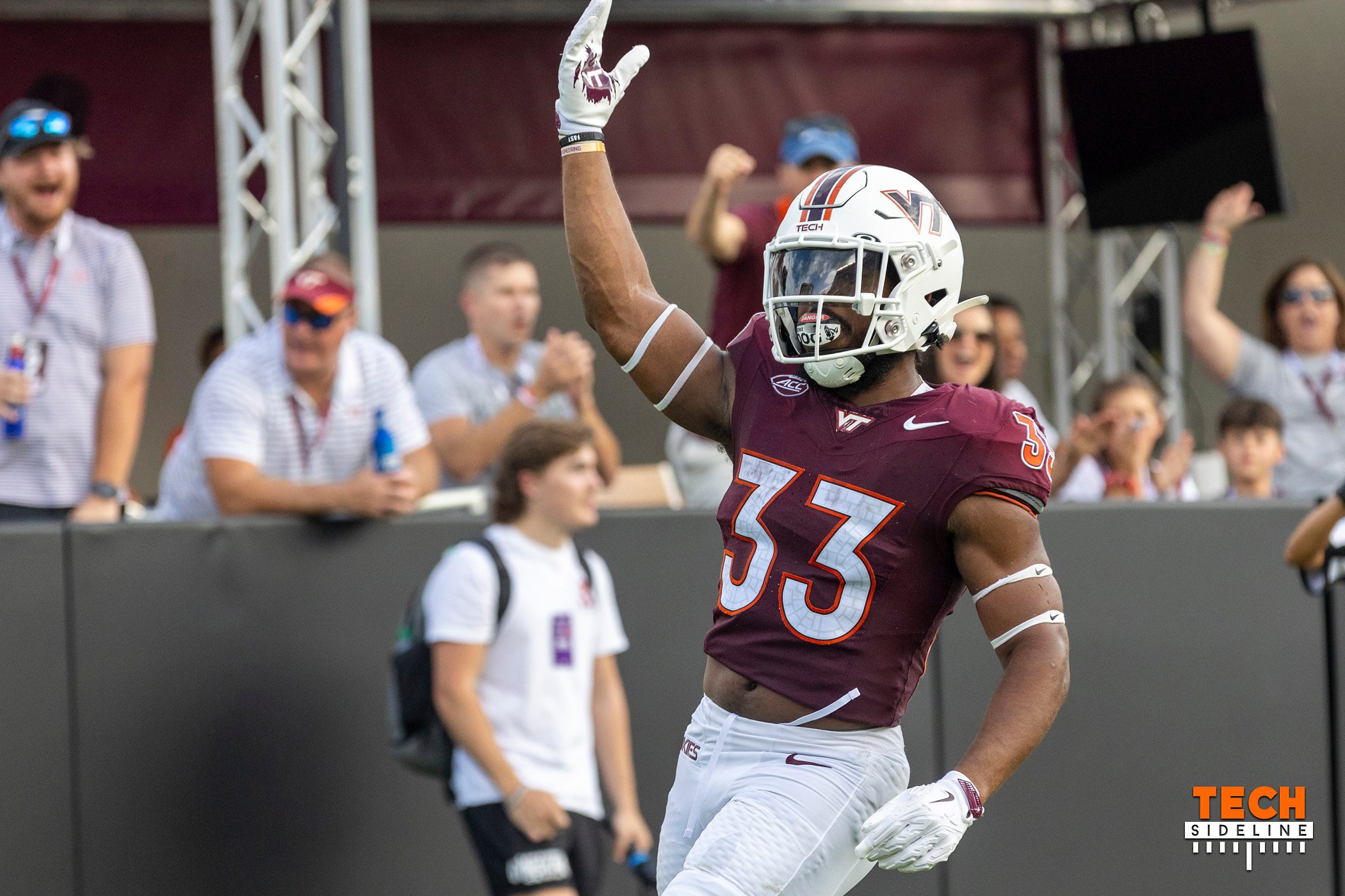 Bhayshul Tuten sur le rythme de la course au livre des records de Virginia Tech