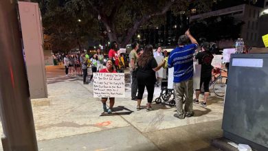 Manifestation contre les sans-abri à la Nouvelle-Orléans devant le concert de Taylor Swift