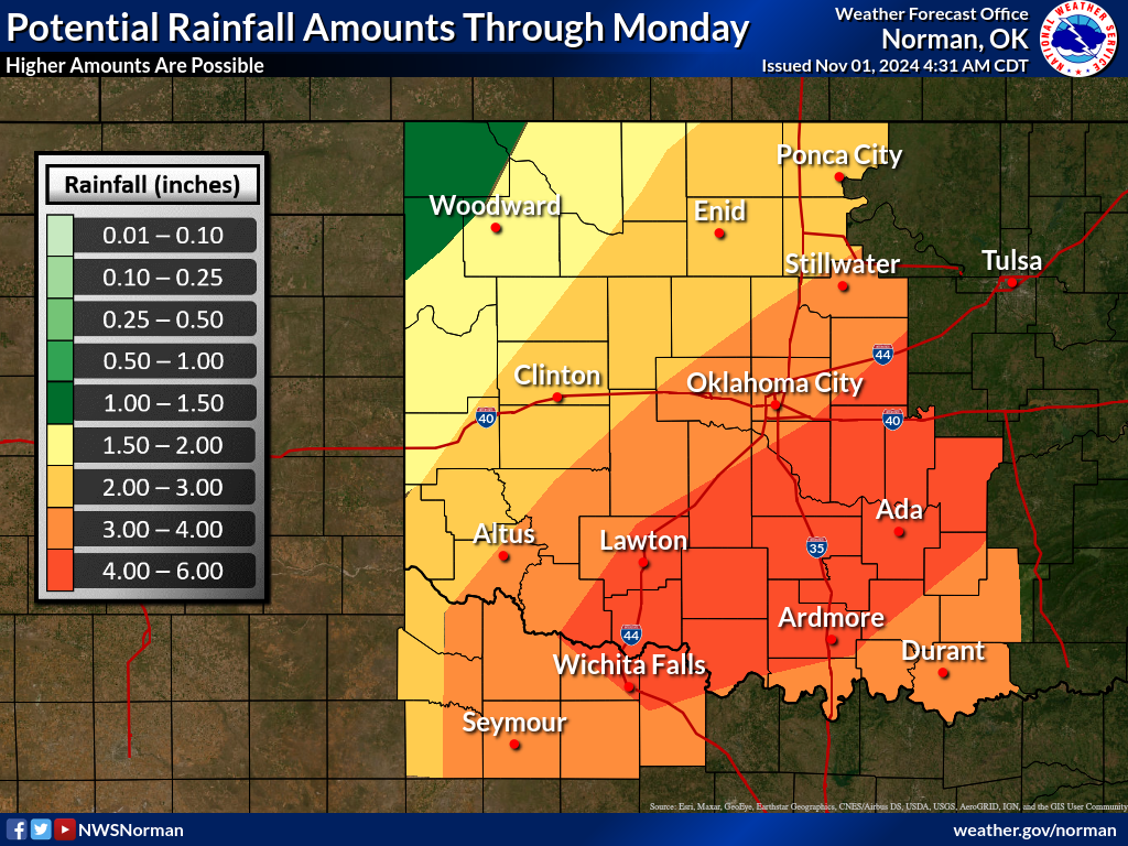 Le NWS émet une surveillance des inondations pour Wichita Falls