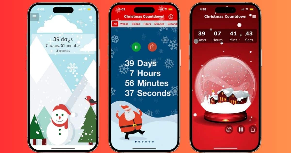 5 meilleures applications de compte à rebours de Noël pour iPhone pour garder l’esprit des fêtes vivant