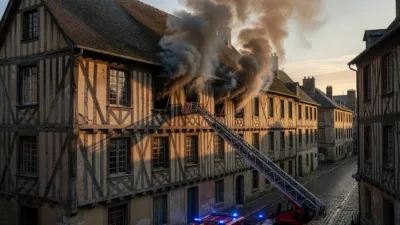 Incendie en centre-ville de Rouen : 24 pompiers mobilisés rue des Faulx
