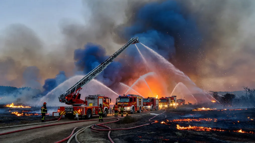 Nantes : 10 hectares ravagés par un incendie majeur, 130 personnes évacuées