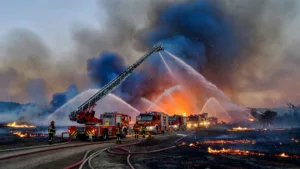 Nantes : 10 hectares ravagés par un incendie majeur, 130 personnes évacuées