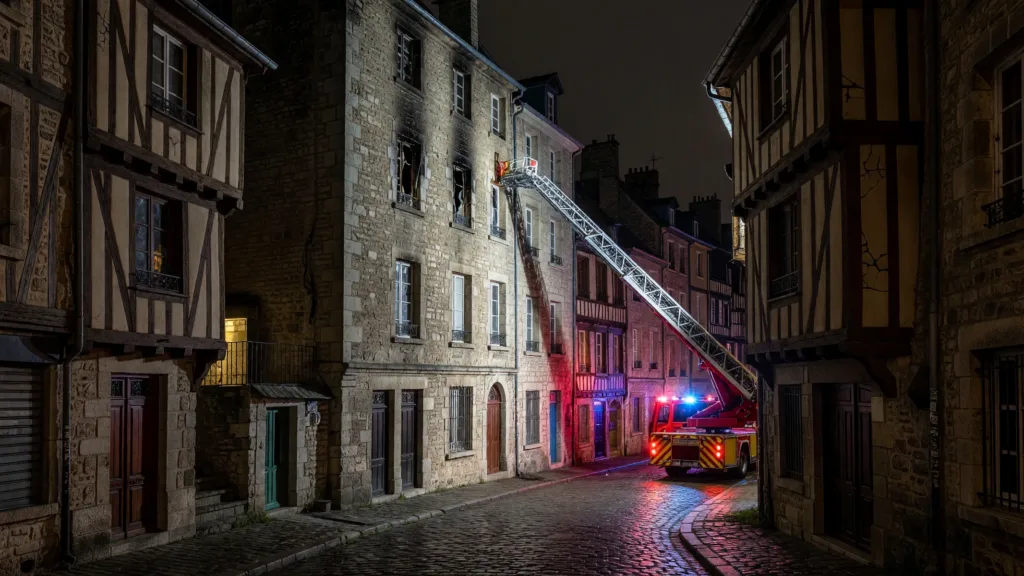Rouen : un incendie mobilise 24 pompiers près de l'hôtel de ville